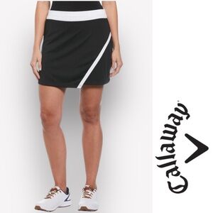 Callaway Black Opti-Dri‎ Black and White Skort, Size L, MSRP $84